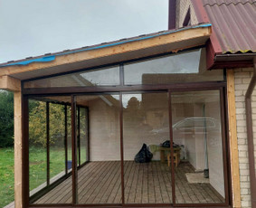 Terasų stiklinimas - Langai,durys,vartai,remontas,gamyba,balkonų stiklinimas. - 3