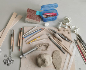 Dailė, menai, keramika - Keramikos pamokos. Balto molio keramikos dirbiniai. - 1