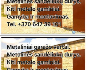 Statybos, apdaila - Metaliniai garažo vartai - 2