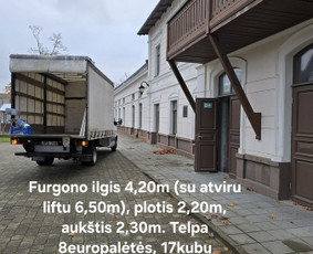 Krovinių pervežimas - Transporto paslaugos furgonu su liftu kraustymas Mažeikiai - 2