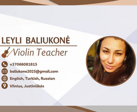 Mokymai, kursai, kalbos - Уроки скрипки - 4