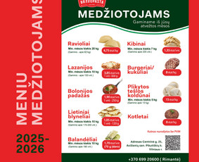 Maistas, konditerija - Privatūs užsakymai medžiotojams - 1