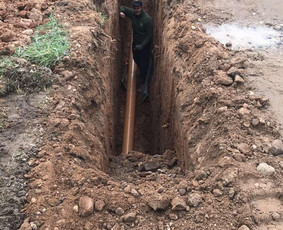 Žemės kasimas, lyginimas - Valymo įrenginių montavimas bei kiti žemės darbai - 4