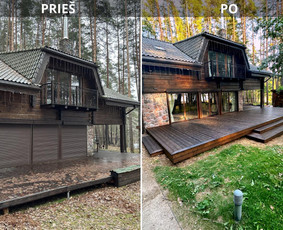 Medžio darbai, staliai - Terasos Stoginės Sandėliukai – Profesionalūs Sprendimai - 1