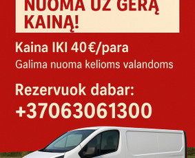 Automobilių nuoma - Krovininis mikroautobusas nuoma Iki 40€ už parą - 1