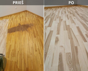 Statybos, apdaila - Grindų šlifavimas,lakavimas.alyvavimas.remontas - 1