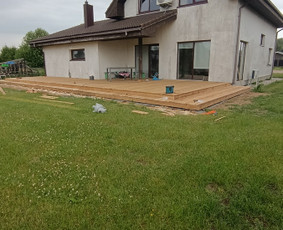 Sodo, mediniai nameliai - Statybos darbai nuo 0 iki rakto - 2