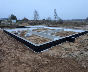 Pamatų liejimas, įrengimas - Pamatų, atraminių sienelių liejimas, polių gręžimas, Cfa - 1