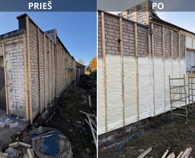 Pramoninių pastatų, angarų &scaron;iltinimas - &Scaron;iltinimas poliuretano putomis - 3