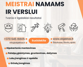 Vidaus apdailos darbai - Vidaus apdailos darbai – Šiauliuose ir apskr. - 1