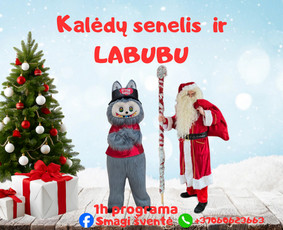 Kalėdų senelis šventėje - Personažai vaikams ir suaugusiems. Gyva šampano siena - 1