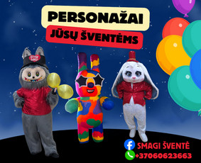 Personažai vaikams ir suaugusiems. Gyva šampano siena / Dovile Babianskaite / Darbų pavyzdys ID 4185299