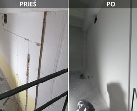 Statybos darbai - Dažymas glaistymas - 1