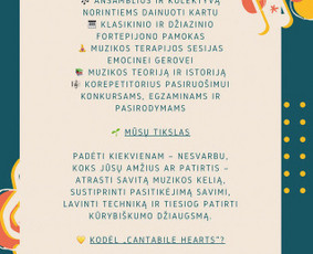 Mokymai, kursai, kalbos - Cantabile Hearts - muzikos studija Panevėžyje - 2
