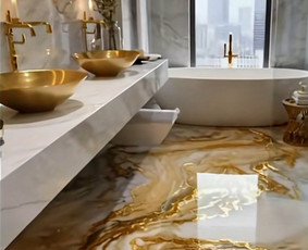 Grindjuosčių montavimas - Liejamos epoksidinės grindų dangos. Akmens kilimas - 2