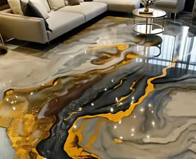 Akmens kilimas. Epoksidinės grindys. Epoksidinės dangos. / Amber Epoxy Design / Darbų pavyzdys ID 4188923