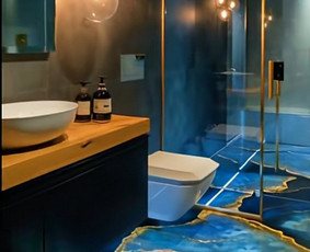 Grindjuosčių montavimas - Liejamos epoksidinės grindys. Akmens kilimas - 4