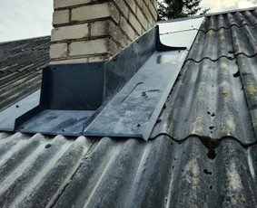 Kamino apskardinimas - Skardos lankstinių gamyba, skardinimo darbai, bituminė danga - 1