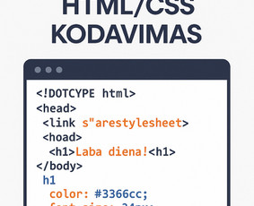 HTML/CSS kodavimas - Profesionalios Interneto Svetainės ir Verslo Sprendimai - 1