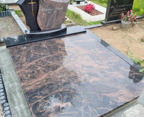 Granito plok&scaron;tės kapams, dengimas - Kapų dengimas plok&scaron;tėmis, paminklai, raidžių kalimas - 4