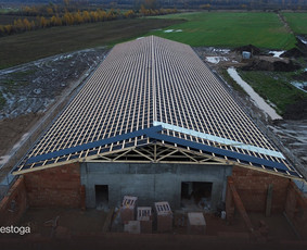 Stogų dengimas - Medinių santvarų montavimas. Stogų dengimas - 1