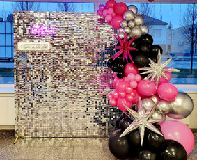 Foto sienelės nuoma - Švenčių dekoravimas ,dekoracijų nuoma,šampano staliukas - 3