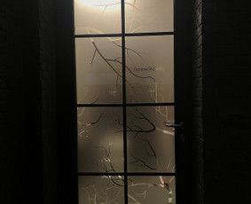 Plėvelės klijavimas - Dekoratyvinės šerkšno plėvelės klijavimas - 4