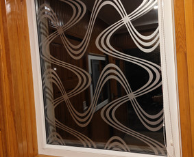 Plėvelės klijavimas - Dekoratyvinės šerkšno plėvelės klijavimas - 3