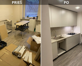 Dušo kabinos montavimas - Virtuvių ir kitų korpusinių baldų surinkimas - 1