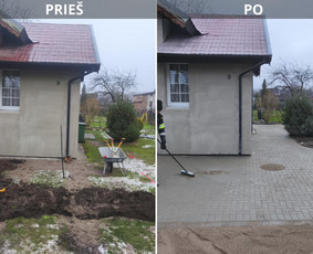 Laiptai iš trinkelių - Trinkelių klojimas - 1