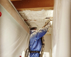 Statybos, apdaila - Stogo perdangos šiltinimas V kartos poliuretano putomis - 2