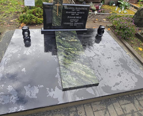 Granito plok&scaron;tės kapams, dengimas - Kapų dengimas plok&scaron;tėmis, paminklai, raidžių kalimas - 2