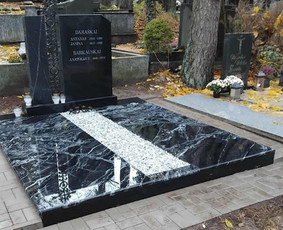 Granito plokštės kapams, dengimas - Kapų dengimas plokštėmis, paminklai, raidžių kalimas - 2