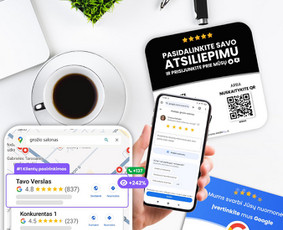 Interneto svetainių kūrimas - Atsiliepimų ir socialinių tinklų lentelės Nfc + Qr - 1