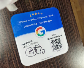 Interneto svetainių kūrimas - Atsiliepimų ir socialinių tinklų lentelės Nfc + Qr - 3