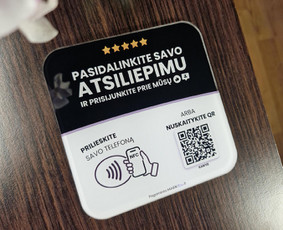 Interneto svetainių kūrimas - Atsiliepimų ir socialinių tinklų lentelės Nfc + Qr - 4