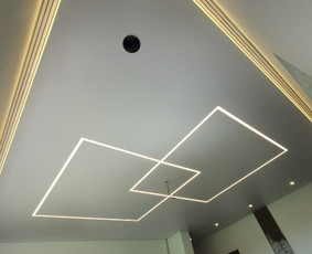 Statybos darbai - Įtempiamos lubos – Led linijos, nišos, greitas montavimas - 1