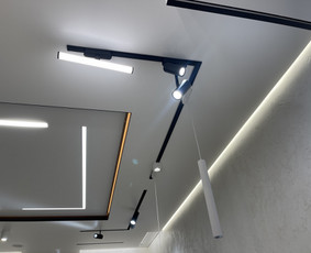 LED bėgių sistema su akcentiniais šviestuvais