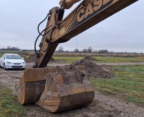 Tranšėjų kasimas - Žemės kasimas, lyginimas. Pastatų griovimas. Ekskavatoriai. - 4