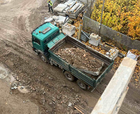 Tranšėjų kasimas - Žemės kasimas, lyginimas. Pastatų griovimas. Ekskavatoriai. - 3