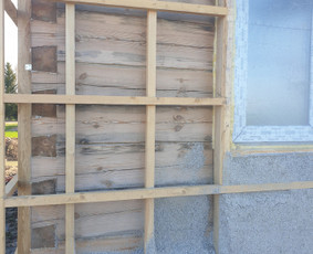 Rąstinių sienų šiltinimas - Šiltiname pastatus iš vidaus, dedam vatą. - 4