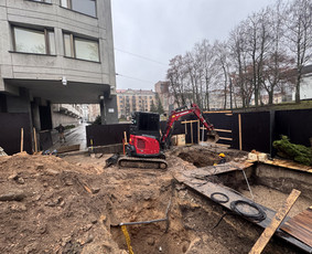 4t Mini ekskavatoriaus,bobcat.polių grežimas.griovimas / Spec. technikos nuoma Vilnius / Darbų pavyzdys ID 4203979