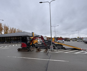 4t Mini ekskavatoriaus,bobcat.polių grežimas.griovimas / Spec. technikos nuoma Vilnius / Darbų pavyzdys ID 4204011