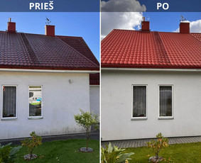 Srautinis valymas - Fasadų, trinkelių, stogų, terasų plovimas ir impregnavimas - 3