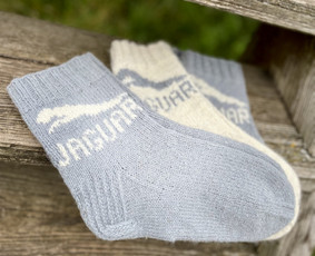 Mezgėjos - Virbalais megztos vilnonės kojinės( dažyta augalais) - 4