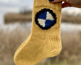 Mezgėjos - Virbalais megztos vilnonės kojinės( dažyta augalais) - 1