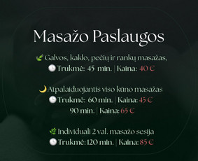 Galvos, kaklo ir pečių juostos masažas - Masažo seansai - 2