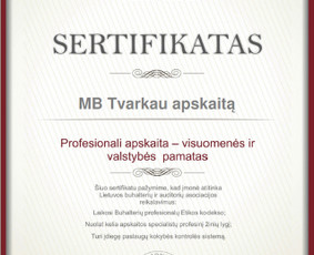 Mažoms įmonėms – aiški kaina / MB Tvarkau apskaitą / Darbų pavyzdys ID 4206887