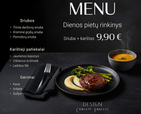 Kavinių ir restoranų meniu maketavimas - Grafinio dizaino paslaugos - 1