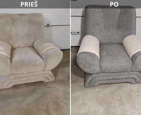 Baldų pervilkimas - Mink&scaron;tų baldų pervilkimas. Kiti gaminiai is odos ir gobeleno - 1